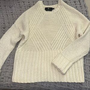 7 For All Mankind Women's Cream Sweater